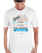 T-shirt Café é Bom com Caça-palavras