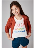 T Shirt Change The World Branco M
