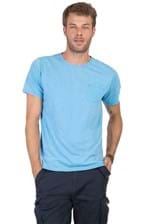 T-Shirt com Bolso Premium Azul Turquesa Azul Turquesa/P