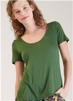 T-shirt Decote Canoa Verde G