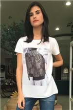 T-shirt Estampa Mulher de Jaqueta Onça - P