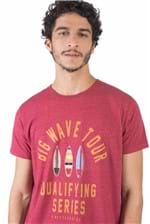T-Shirt Estampada Big Wave Tour Vermelho Escuro Vermelho Escuro/P