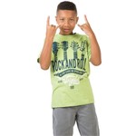 T-shirt Estampada Infantil Masculino Verde Claro Taco