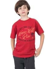 T-Shirt Estampada Infantil Masculino Vermelho Vermelho/04