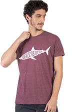 T-Shirt Estampada Shark Vinho VINHO/P
