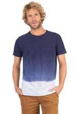 T-Shirt Flame com Bolso Tie Dye Azul Marinho Azul Marinho/P