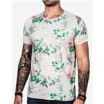 T-shirt Floral Cinza 100891