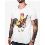 T-shirt Folk Rooster Branca 103223