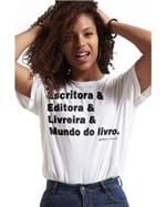 T-shirt Helvética Escritora PublishNews Branca
