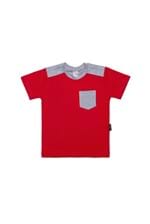 T-shirt Infantil Bolso 02 - Vermelho