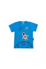 T-shirt Bebê na Lua M - Azul