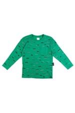 T-shirt Infantil Triângulo Dino 6g - Verde