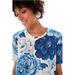 T-Shirt Maxi Chita Azulejo Est Ceu Azul_Quadradinho_ - M