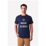 T Shirt o Mar Subiu Azul Marinho - GG