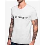 T-shirt Ok, But First Coffee Mescla Claro 103402