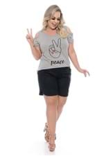 T-Shirt Peace Plus Size 43111GG