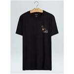 T-Shirt Regular Black Kiteboarder-Preto - M
