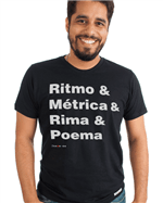 T-shirt Ritmos & Métrica & Rima Preta