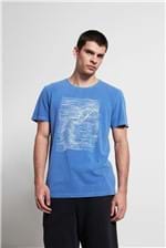 T-shirt Sea Waves Azul Gg