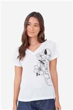 T-Shirt Silk Flores Mães - BRANCO M - BRANCO