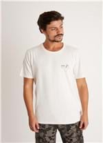 T-shirt Tinturada Silk Coqueiro Glyph Branco G