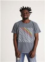 T-shirt Tinturada Silk Hype Diagonal Chumbo G