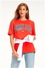 T-shirt Tommy Hilfiger Colegial Logo Vermelho Tam. PP