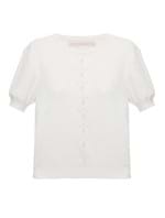 T-Shirt Tricô Flor Off White Tamanho P