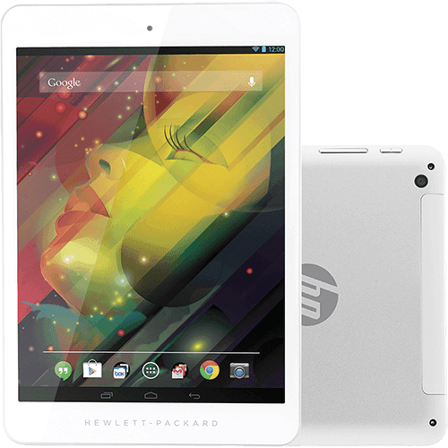 Tablet HP 8 1401BR 16GB Wi-Fi Tela IPS 7.85" Android 4.2 Processador Cortex A7 Quad-Core 1.0 GHz Prata + Capa 3 em 1 e Película