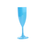 Taça Acrílica Champagne Azul Clara 140ml Taça Acrílica Descartável P/ Champagne Azul Clara 140ml - 5 Unidades