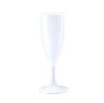 Taça Acrílica Champagne Branca 140ml Taça Acrílica Descartável P/ Champagne Branca 140ml - 5 Unidades