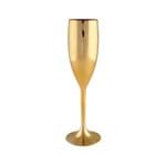 Taça Acrílica Champagne Dourada Metálica 150ml