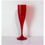 Taça Acrílica Champagne Vermelha 200ml