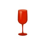 Taça Água/Vinho - Fun 380 Ml - Vermelho Transparente