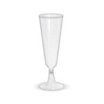Taça Champagne Descartável C/6 150ml - Silver Plastic