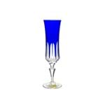 Taça de Cristal para Champagne Azul Escuro 210ml - Strauss