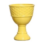 Taça Decorativa Cerâmica Veneza - Amarela Gretante 33cm