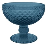Taças de Sobremesa em Vidro Bico de Abacaxi Azul Escuro - 6 Peças
