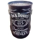 Tambor Decorativo Pequeno Jack Daniels Preto
