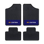 Tapete Automotivo -Zafira - Base Azul - Logo Chevrolet- 4pçs