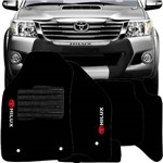 Tapete Carpete Confort Toyota HILUX Cabine Dupla 2013 Até 2015 - 5 Peças