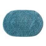 Tapete de Banheiro Oval Corttex Victoria - 100% Algodão Attuale - Azul Claro