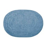 Tapete de Banheiro Oval Missy Attuale 60 X 40cm Azul