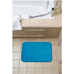 Tapete de Banheiro Soft 040x060 Azul: Microfibra com Memória - Loani