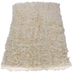 Tapete de Lã Natural Pelego Ovelha Feito à Mão 0,80 X 1,30m