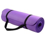 Tapete para Exercício Yoga & Pilate Cor Roxo Material em NBR 10mm - 185x80cm