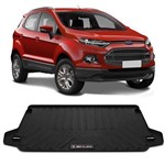 Tapete Porta Malas Bandeja Shutt Específico Ford Ecosport 2013 a 2018 Preto PVC Bordas Segurança
