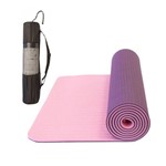 Tapete Yoga Tpe Mat Pilates Ginástica 173x61x0,6cm com Bolsa