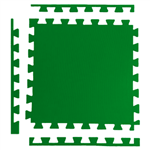 Tatame 1m X 1m X 15mm + 3 Bordas Acabamento - Verde Bandeira Verde Bandeira
