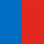 Tatame 2m X 1m X 20mm - Sem Encaixe - Azul e Vermelho Azul e Vermelho